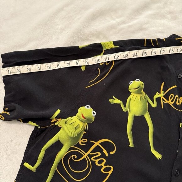 Disney Kermit the Frog Men’s XXL Button Up Shirt PBS Sesame Street The Muppets - Picture 13 of 13